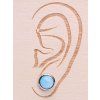 Náušnice Larimar 6 mm kameň so striebrom #122 S925