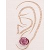Náušnice Turmalín květina 6 mm jemně růžový kámen se stříbrem #125 S925