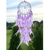 Lapač snů s fialovými peříčky a stromem života #ZB342 něžná ochrana a duchovní energie