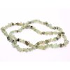 Náhrdelník sekaný dlouhý - Prehnit - tromlovaný #151 - z přírodních kamenů