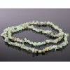 Náhrdelník sekaný dlouhý - Prehnit - tromlovaný #151 - z přírodních kamenů