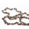 Náhrdelník sekaný dlouhý - Larvikit - tromlovaný #152 - z přírodních kamenů
