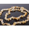 Náhrdelník sekaný dlouhý - Avanturin žlutý - tromlovaný #153 - z přírodních kamenů