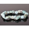 Náramek Larimar - valounky 8 - 12 mm #216 - z přírodních kamenů