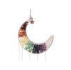 Moon wind chime with stones and agate slices #577