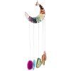 Moon wind chime with stones and agate slices #577