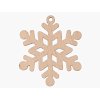 Dřevěná ozdoba Vánoční vločka 6,6 × 6,0 × 0,2 cm #BD06 vánoční dekorace