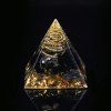 Orgonit-Pyramide 3x3 cm Obsidian + Spirale #OR184