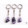 Brelok do kluczy z kamieniem Ametyst Zambia #121 - brelok