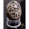 Yoni stone egg Dalmatian jasper #107 + base