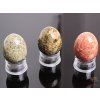 Yoni stone egg Unakite #110 + base