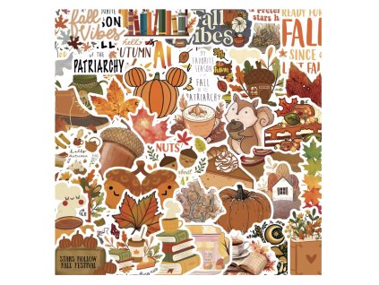 Samolepky s podzimní tematikou 50 ks Hello Autumn