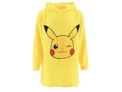 Dětská mikina s kapucí Pikachu žlutá