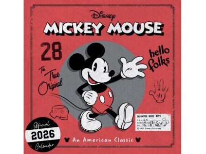 Nástěnný kalendář 2026 Mickey Mouse Classic s plakátem