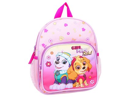 Školní batoh Tlapková Patrola růžový s kapsami