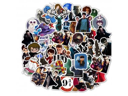 Samolepky s motivem filmové ságy Harry Potter 50 ks