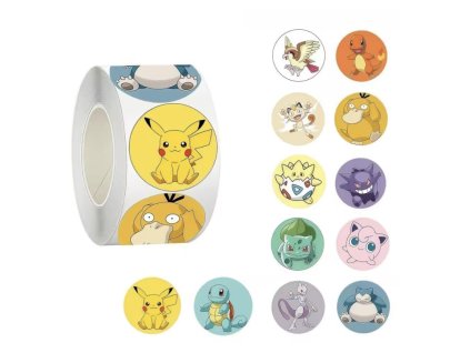 Kreativní samolepky ve stylu Pokémon - 500 ks