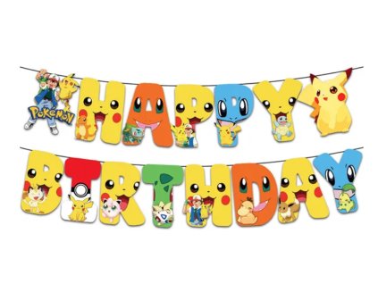 Narozeninová dekorace Pokémon