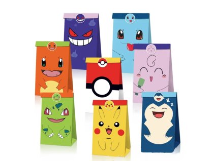 Dárková taška s motivem ve stylu Pokémon