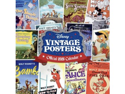 Oficiální nástěnný kalendář 2026 Disney | Animované filmové klasiky s plakáty