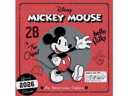 Oficiální Disney Mickey Mouse kalendář 2026 + plakát