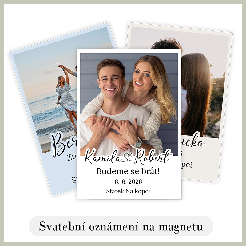 Svatební oznámení na magnetu