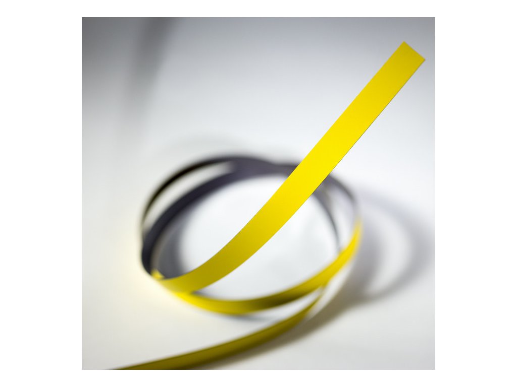 Magnetický pásek 10x0,6 mm, délka 1 m, žlutý