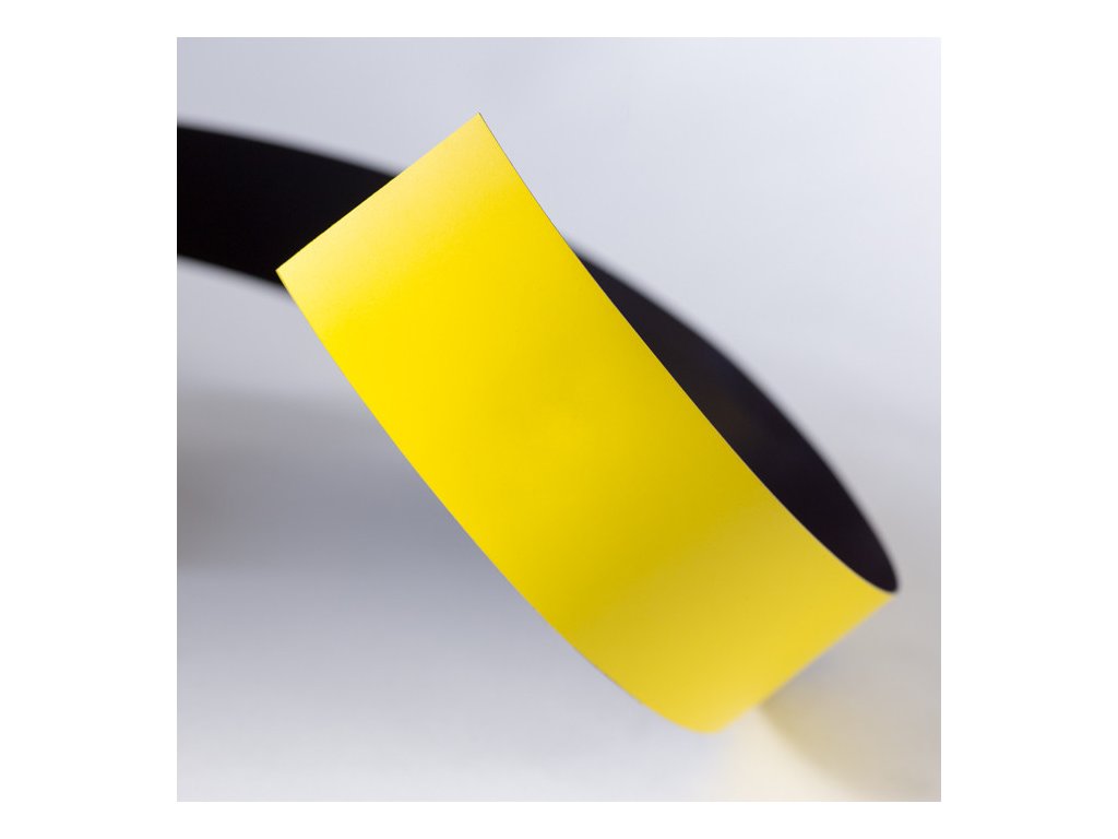 Magnetický pásek 50x0,6 mm, délka 1 m,  žlutý