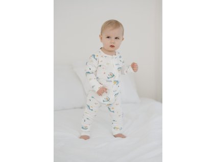 Mitwachsende Baby-Strampler mit Magnetverschluss – Meeresmelodie