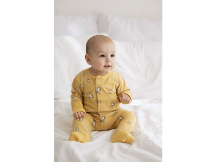 Grow-with-me baby sleep romper with magnetic closure Bunny