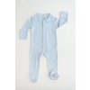 Blauer Baby-Schlafanzug mit verstecktem Magnetverschluss – 100 % Baumwolle