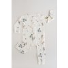 Grow-with-me baby sleep romper with magnetic closure – deer and forest pattern