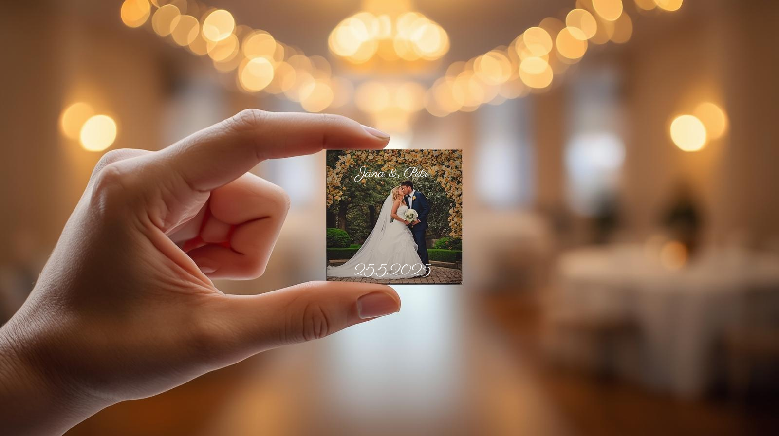 Svatební fotomagnetky jako dárek pro hosty