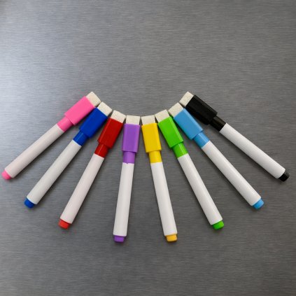 magneticke fixy s houbickou sada 8 barev