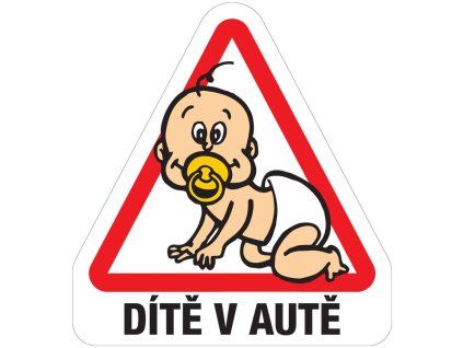 Samolepka Dítě v autě - Miminko s dudlíkem