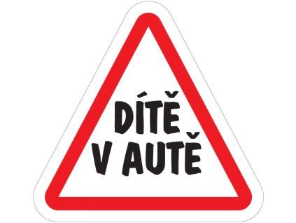Samolepka Dítě v autě - text