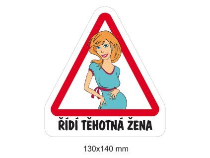 Samolepka  Řídí těhotná žena
