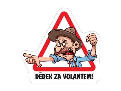 Samolepka Dědek za volantem!