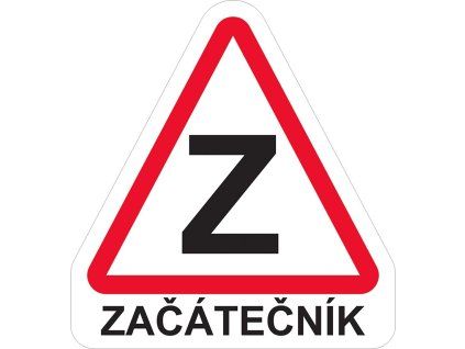 Samolepka značka Začátečník s textem