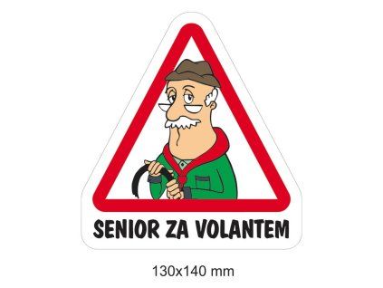 Samolepka Senior za volantem