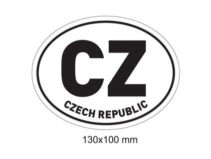 Samolepka CZ (černá)