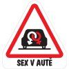 Samolepka Sex v autě-značky