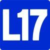 L17 modrá značka