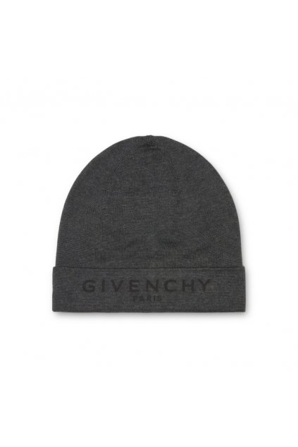 Givenchy Beanie Dark Grey zimní čepice Šedá GVCAPP U2014:4