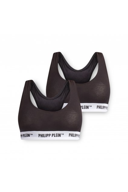 Philipp Plein Ženy Podprsenka Bralette Bustier 2ks Černá DUPT0199