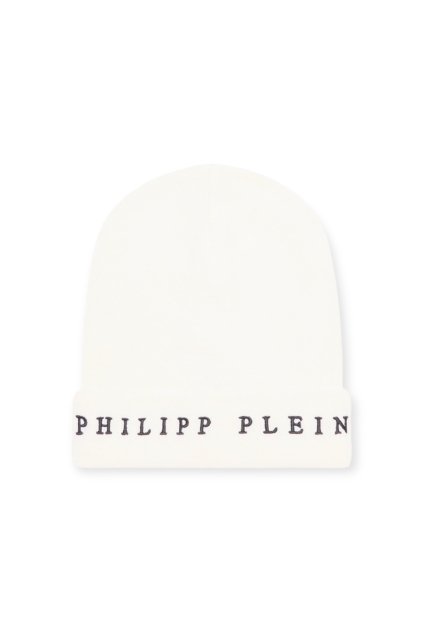 Philipp Plein pletená čepice Bílá