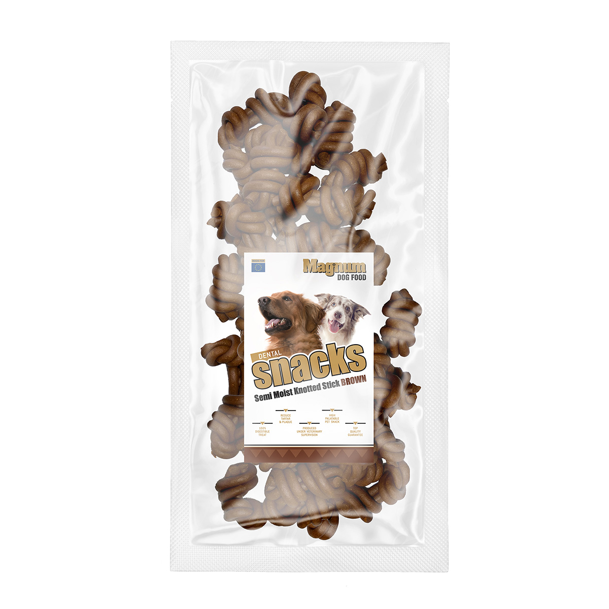 Magnum Semi Moist Knotted Stick Brown 25 ks