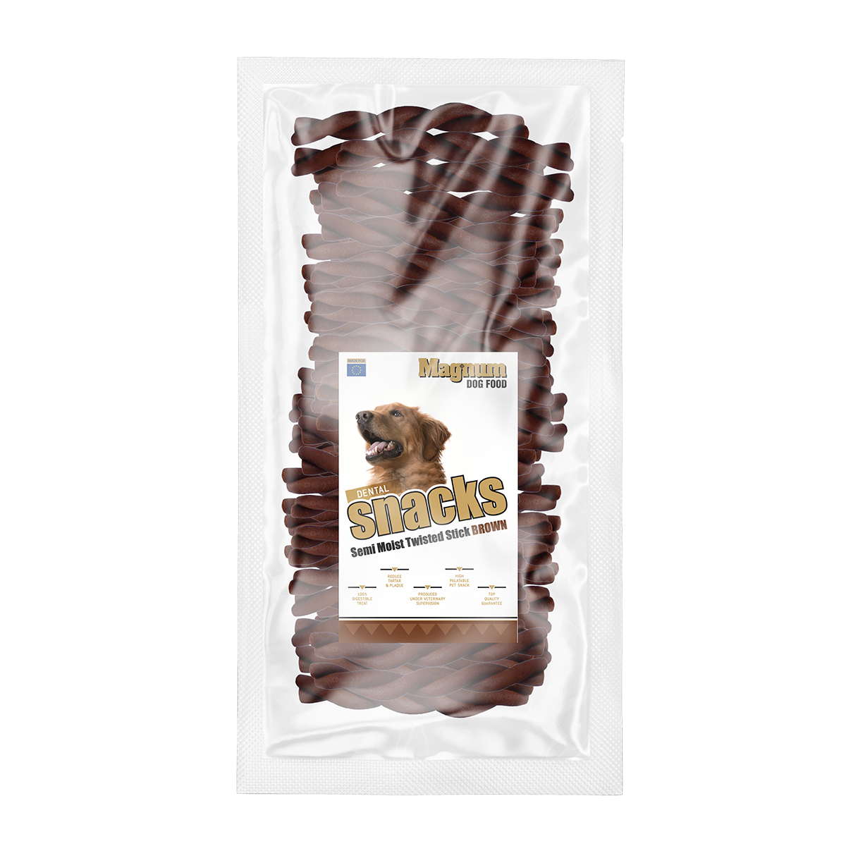 Magnum Semi Moist Twisted Stick Brown 50 ks