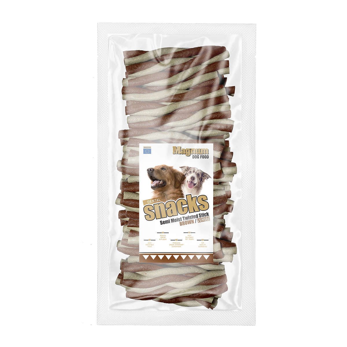 Magnum Semi Moist Twisted Stick Brown/White 50 ks