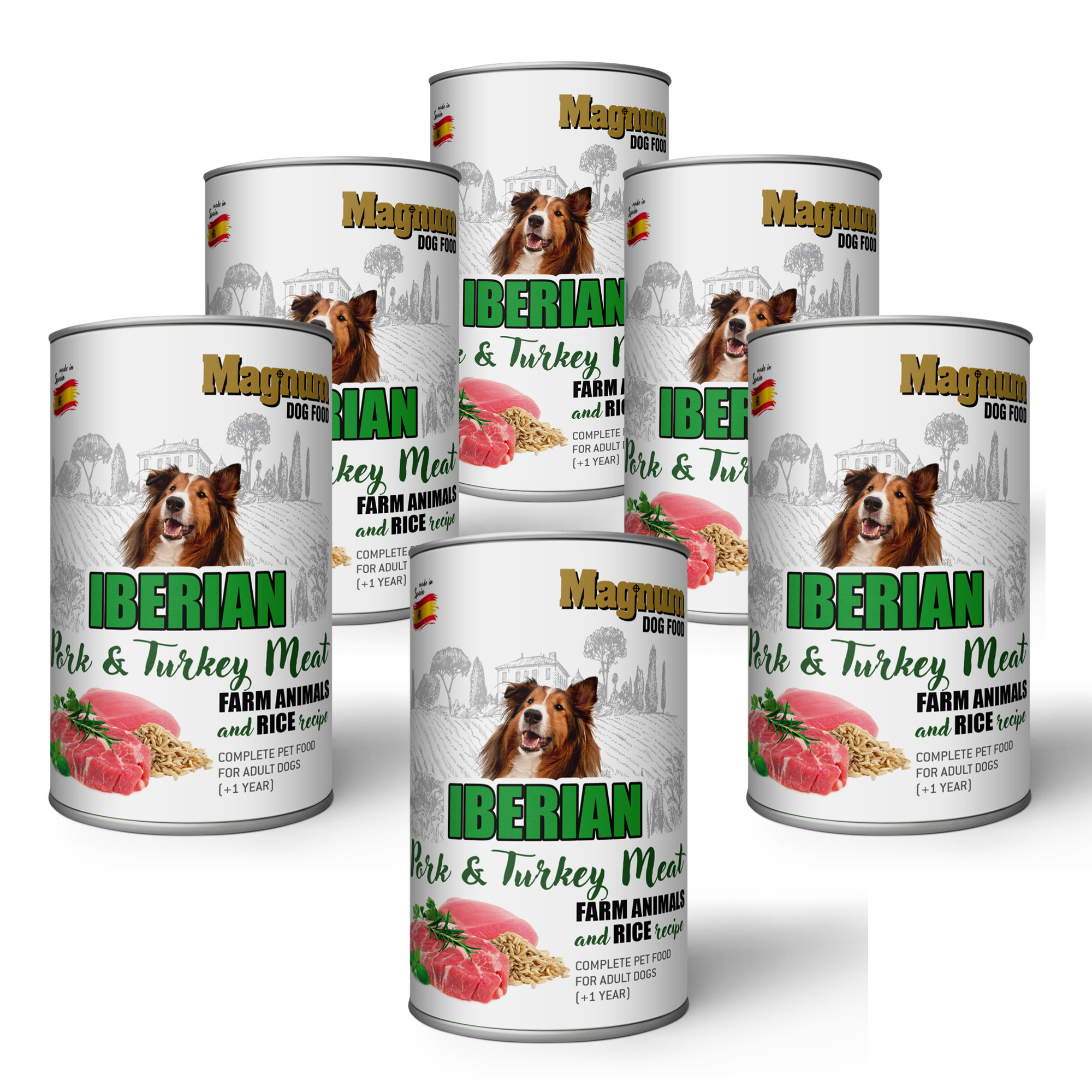 Magnum Iberian Pork & Turkey Meat 400 g Balení: 5 + 1 ZDARMA